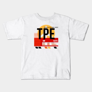 Taipei (TPE) Airport // Sunset Baggage Tag Kids T-Shirt